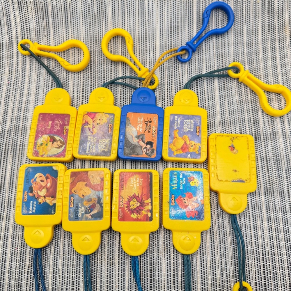 Disney KidClips Tiger Electronics Music Cartridges Lot of 9 Lion King Pooh READ